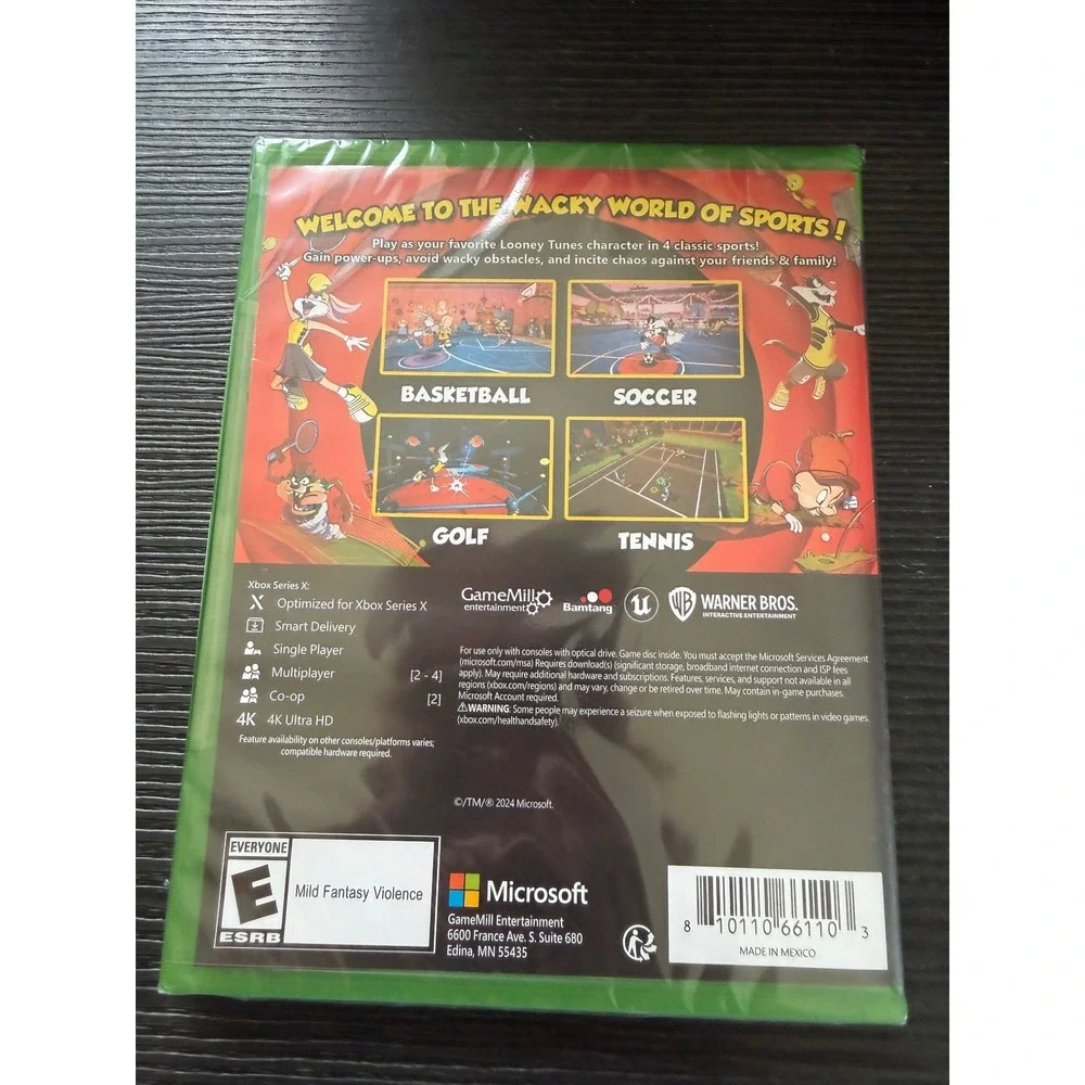 Looney Tunes Wacky World of Sports Xbox Series X Xbox One New Sealed GameMill